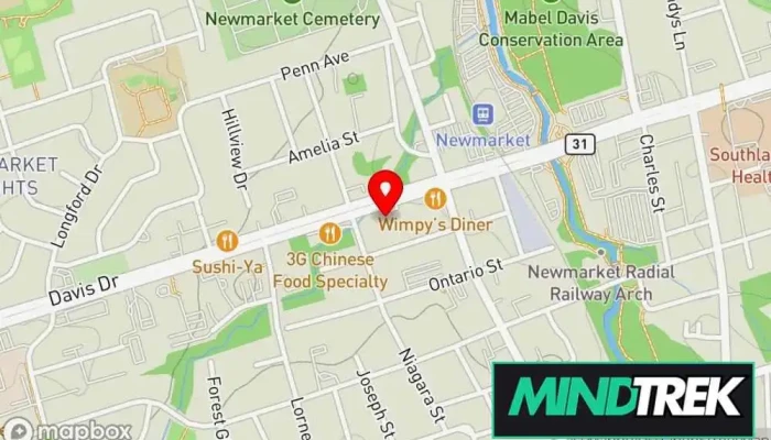 map of Treasure in You Counselling Centre Psychotherapist in Newmarket