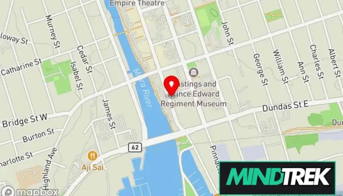 map of We Thrive Wellness Centre Wellness center, Hypnotherapy service, Massage therapist, Meditation center, Physical therapist, Psychotherapist, Reiki therapist, Social worker, Spa, Yoga studio in Belleville