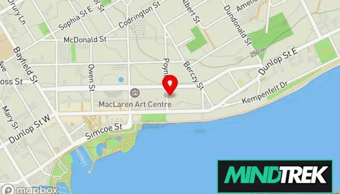 map of Yellow Serenity Counselling & Psychotherapy Inc. Psychotherapist in Barrie